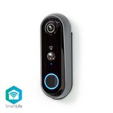 Sonerie Smart Video Nedis, Wi-Fi, 1080p, senzor de miscare, IP54, viziune nocturna 5m, gri   negru